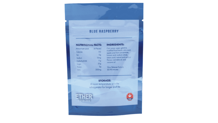 Ether Gummies - 300mg - Blue Raspberry - Image 2