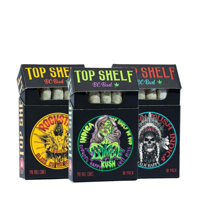 Top Shelf BC Pre-Rolls - 0.5g /10pack - Zombie Kush - Image 2