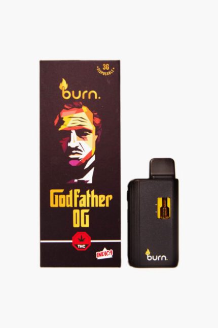 Burn Disposable Vapes - 3g - Godfather OG (Indica)