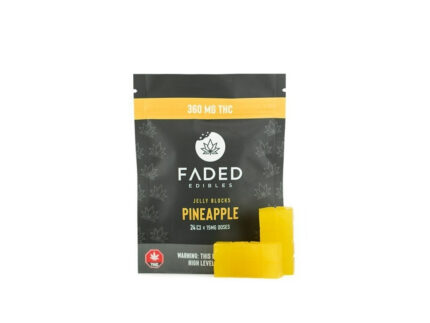 Faded Cannabis Co. Jelly Blocks – 360mg - Pineapple