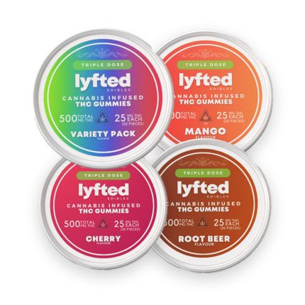 Lyfted Edibles Triple Dose Gummies - 500mg THC