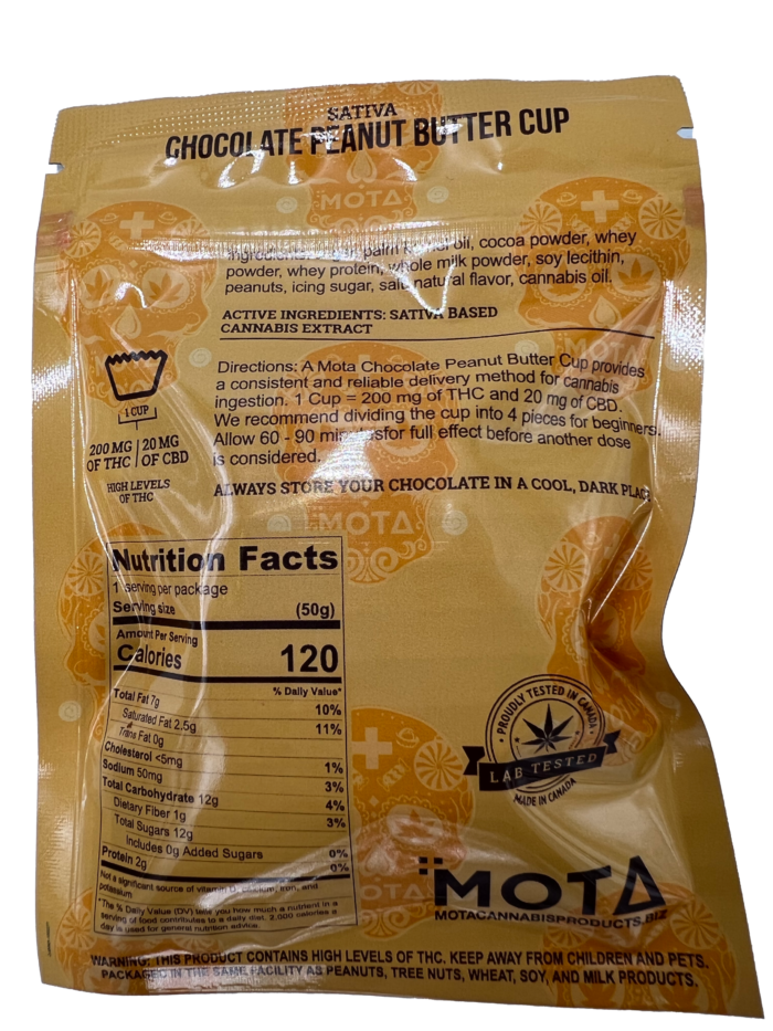 Mota  - 200mg THC 20mg CBD - Peanut Butter Cup - Image 2
