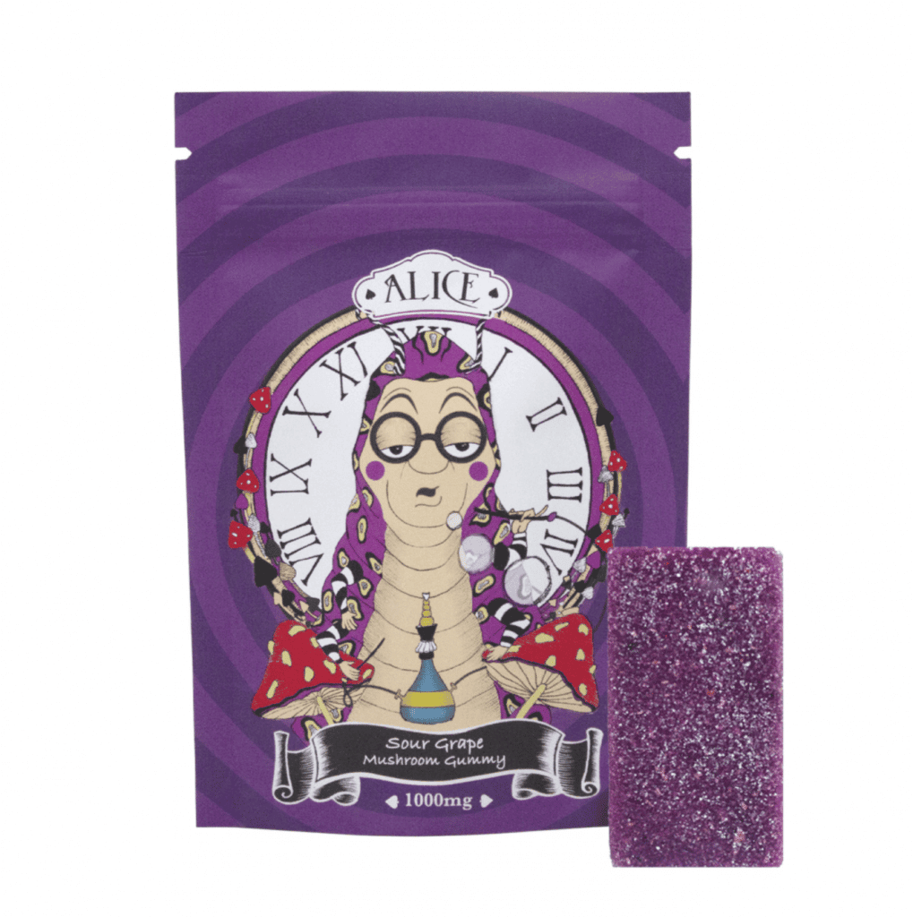 purple_alice_1000mg.png Alice – 2500mg Psilocybin – Grape Gummy - Image 1