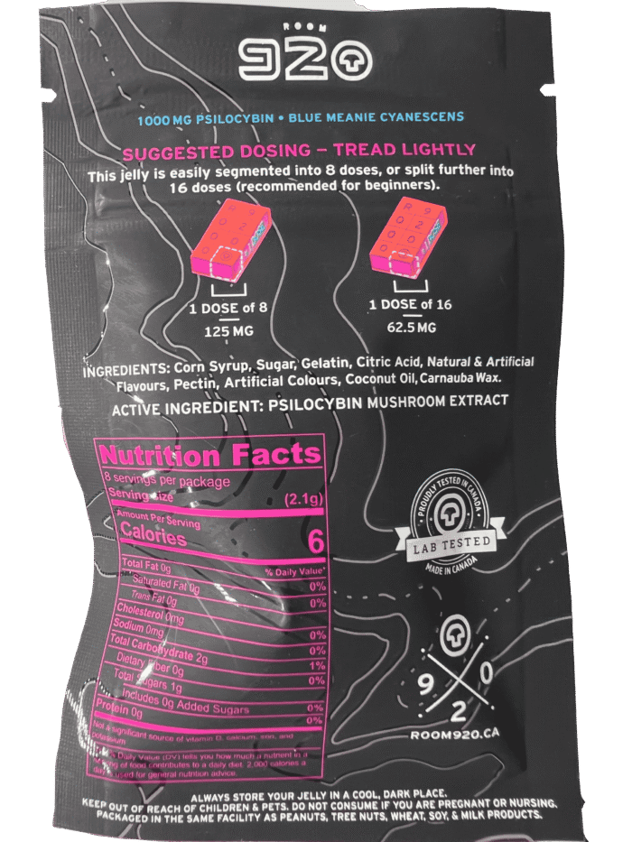 Room 920 Blue Meanie Cyanescens Mushrooms - 1g - Blue Raspberry Jelly - Image 2