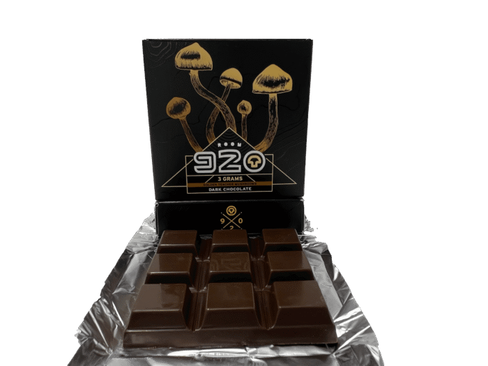 Room 920 Golden Teacher Mushrooms - 3g - Dark Chocolate Bar - Image 2
