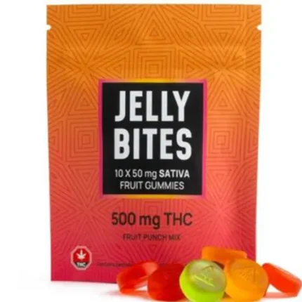 Twisted Extracts - Sativa Jelly Bites - 500 mg THC - Fruit Punch Mix