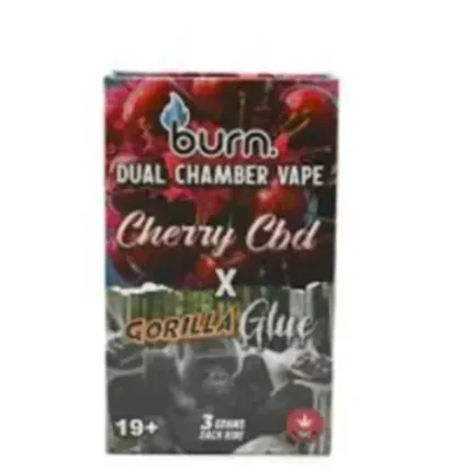 Burn Dual Chamber Vape – 3g + 3g - Cherry CBD x Gorilla Glue - 6 Gram THC