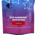 Euphoria Psychedelics – 3000mg - Sour Stars Blue Raspberry
