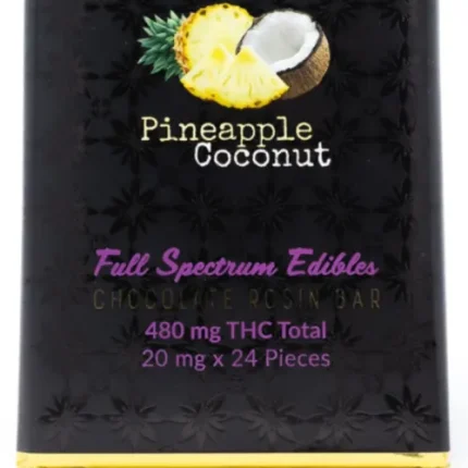 Royalty Rosin Full Spectrum Chocolate Bars - 480mg THC - Pineapple Coconut