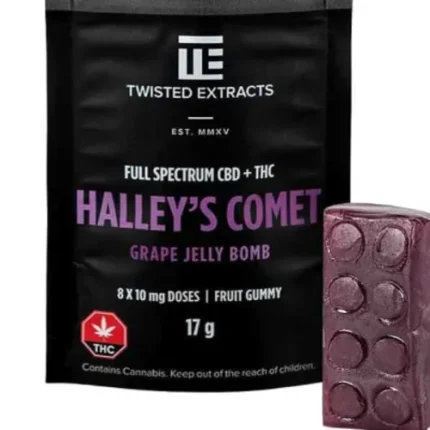 Twisted Extracts Sativa 1:1 Full Spectrum CBD / THC - 40mg THC + 40mg CBD - Grape