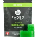 Faded Cannabis Co. Jelly Blocks - 360mg - Green Apple