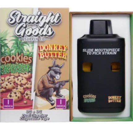 Straight Goods Dual Chamber Vape – 3g + 3g - Cookies Kush x Donkey Butter - 6 Gram THC