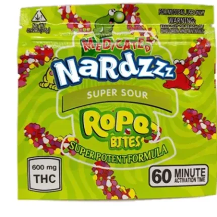 Nerd Rope Bites – 600mg THC - Super Sour