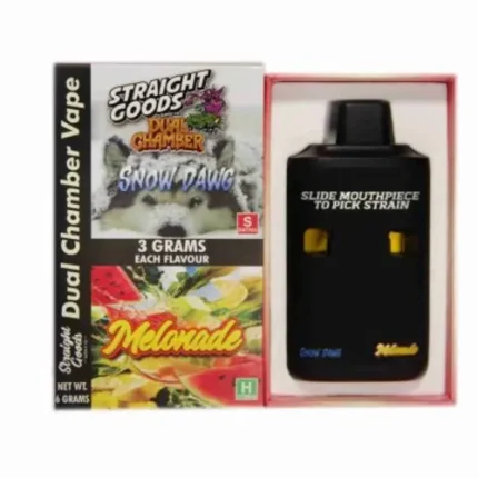 Straight Goods Dual Chamber Vape – 3g + 3g - Snow Dawg x Melonade - 6 Gram THC