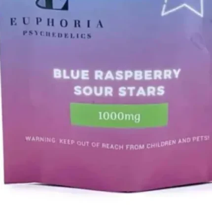 Euphoria Psychedelics – 1000mg - Sour Stars Blue Raspberry